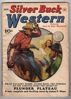 Silver Buck Western Nov 1940 Belarski Cvr: Domino-masked Silver Buck shoots g...