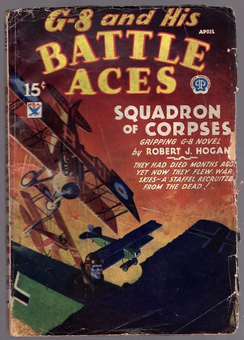 G-8 Battle Aces Apr 1934 Blakeslee Cvr, Robert J. Hogan - Pulp