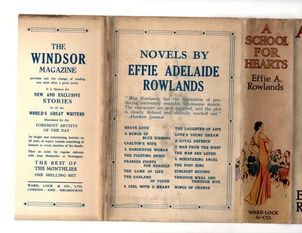 A School for Hearts by Effie Adelaide Rowlands (First Edition) Ward File Copy