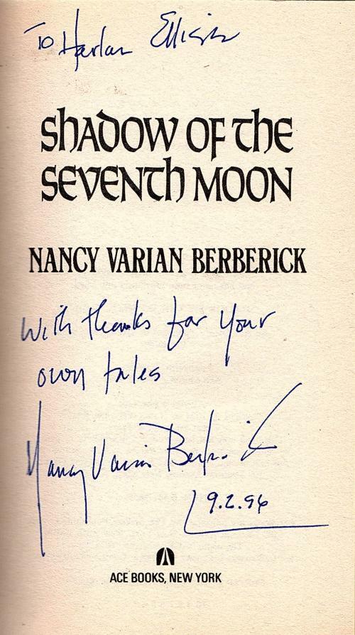 Shadow of the Seventh Moon by Nancy Varian Berberick (First Printing) Signed