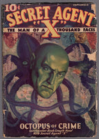 Secret Agent X Sep 1934  Bizarre Man/Octopus Cvr
