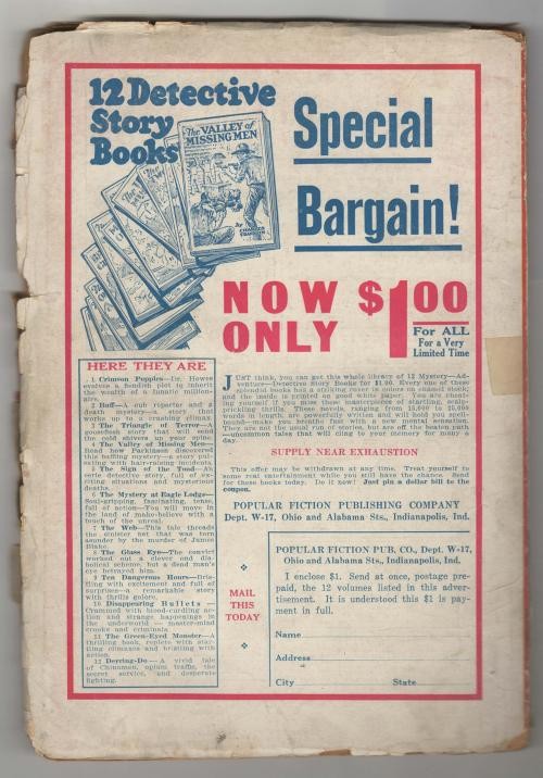Weird Tales May 1926 Derleth, Bensen,