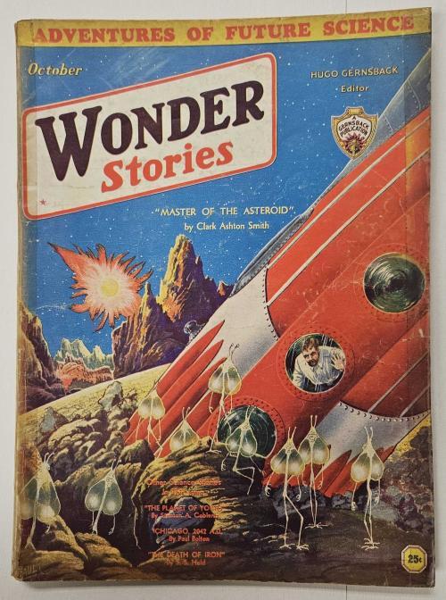 Wonder Stories" October 1932 Frank R. Paul Cvr; Clark Ashton Smith
