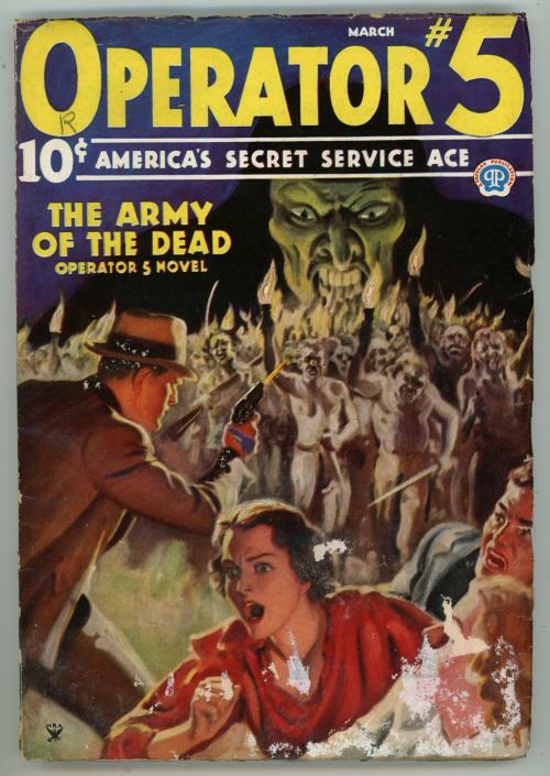 Operator #5 Mar 1935 Zombie Army Cover by John Howitt; G.T. Fleming-Roberts