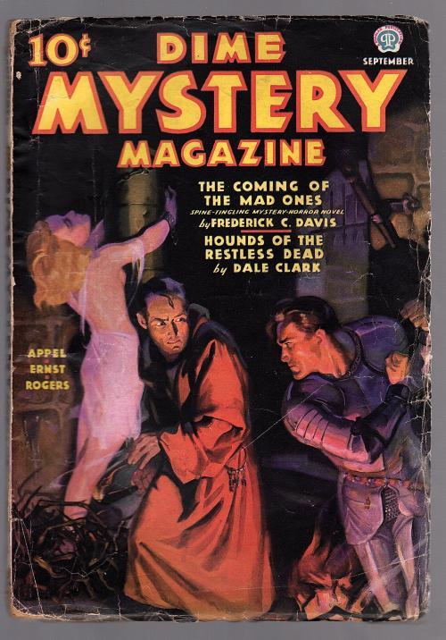 Dime Mystery Magazine Sep 1936 Lovell Bondage Cvr - Pulp