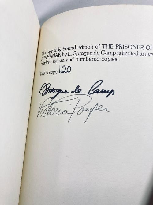 The Prisoner of Zhamanak by L. Sprague de Camp (First Edition) Signed
