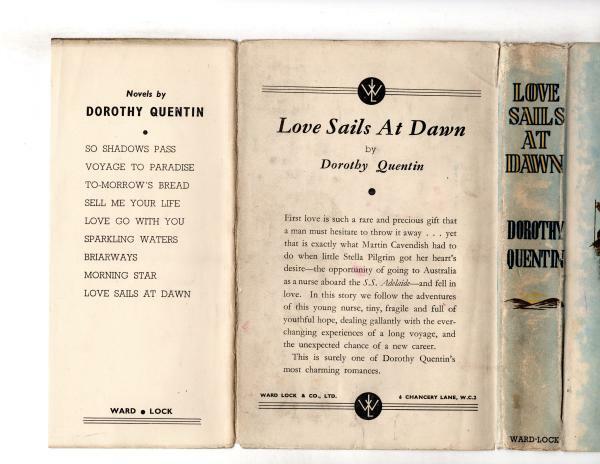 Love Sails at Dawn by Dorothy Quentin (First Edition) Ward File Copy