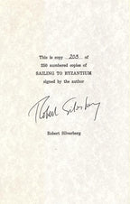 Sailing to Byzantium by Robert Silverberg (Limited First Edition) Signed