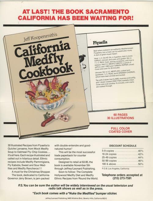 California Medfly Cookbook by Jeff Koopersmith