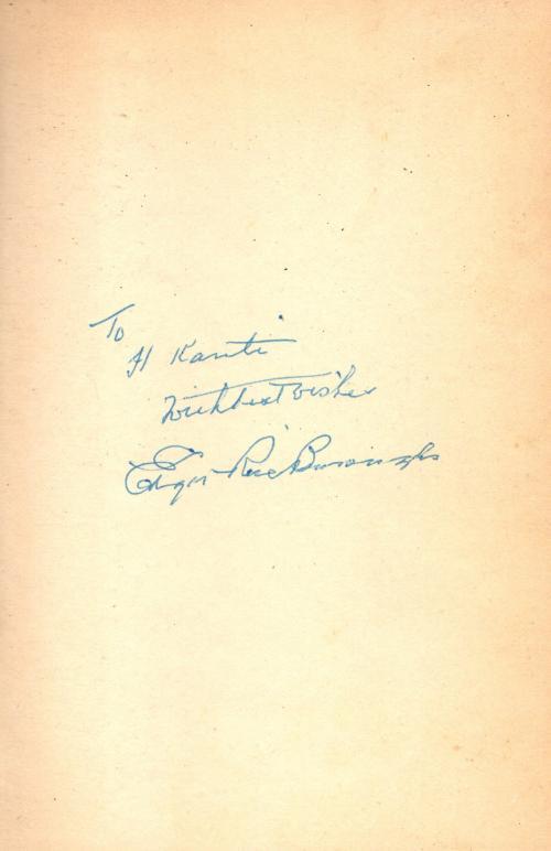 The War Chief by Edgar Rice Burroughs (First Edition) Signed