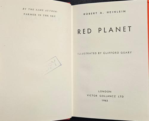 Red Planet by Robert A. Heinlein (First British Edition) File Copy