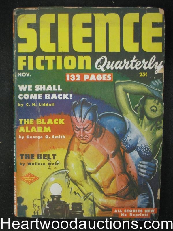 Science Fiction Quarterly Nov 1951  Finlay, Luros Art. Del Rey, S. Marlowe