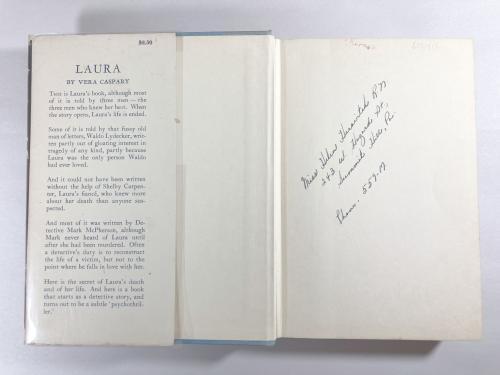 Laura by Vera Caspary (First Edition, Second Printing) Movie Tie-in