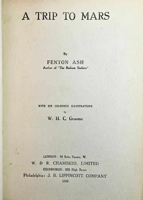 A Trip to Mars by Fenton Ash (First edition)