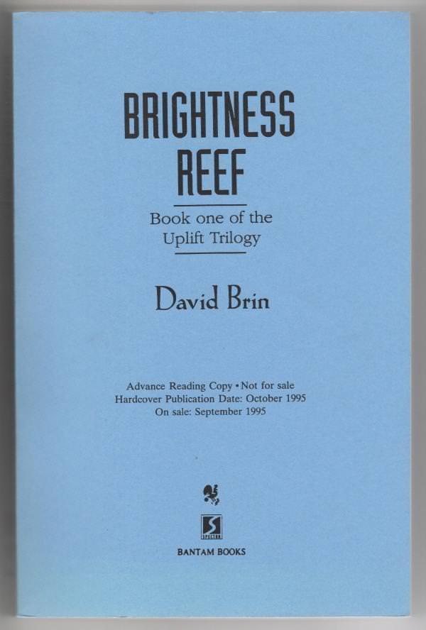 Brightness Reef by David Brin (First Edition) Advance Reading Copy