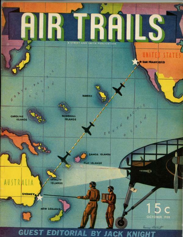 Air Trails Oct 1938 "The Charger goes to Sydney" Pulp