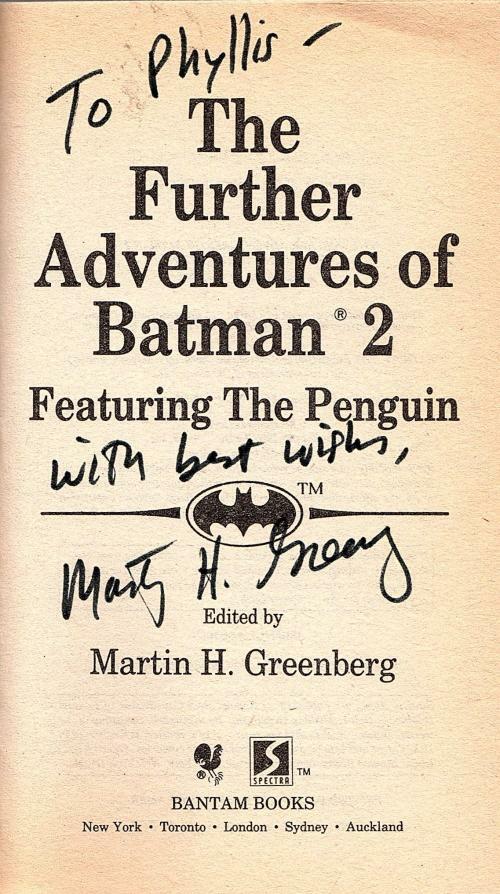 Batman Volume 2 by Martin H. Greenberg (editor) First Printing Signed