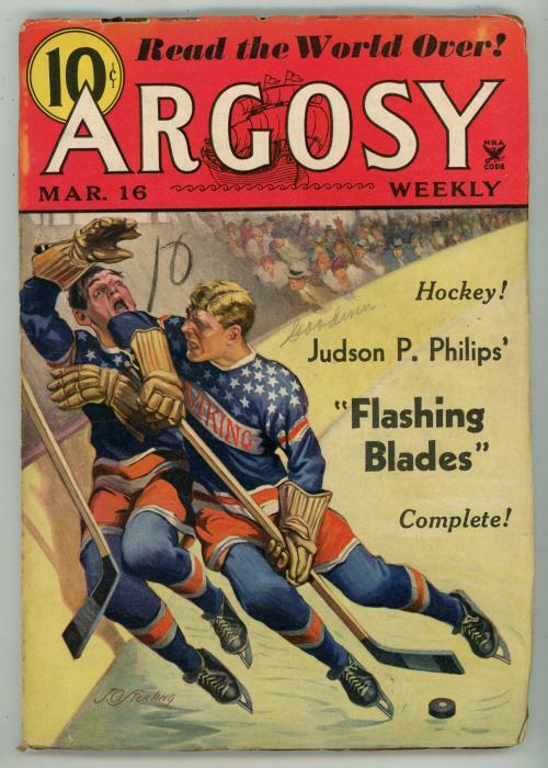 Argosy Mar 16, 1935 Hockey Cvr, Sinapore Sammy