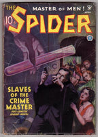 The Spider Apr 1935 John Newton Howitt Cvr, Ed Race story - Pulp