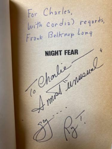Night Fear by Frank Belknap Long Signed