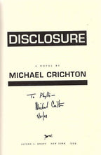 Disclosure by Michael Crichton (First Edition) Signed