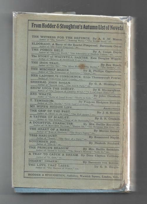 The Witness for the Defense by A.E.W. Mason; (First Edition).