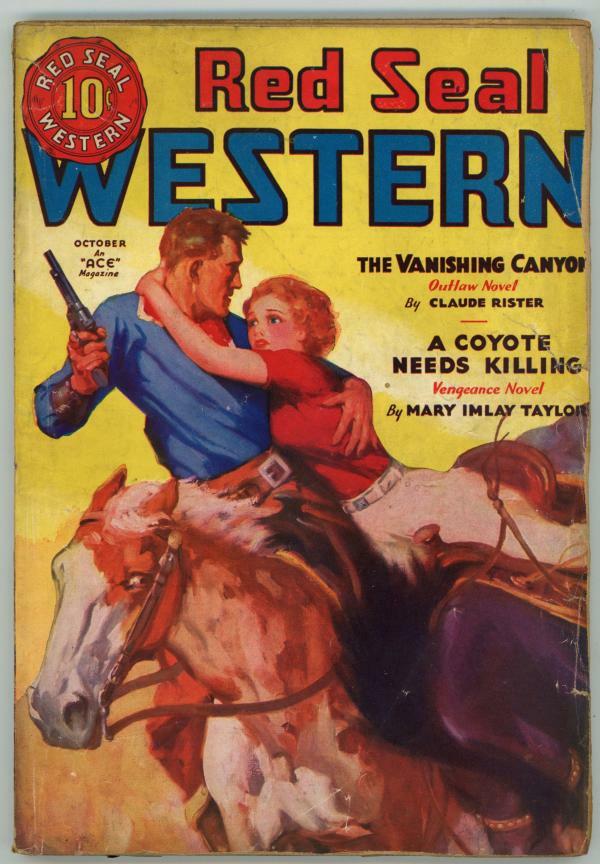 Red Seal Western Oct 1936 Damsel in Distress Cvr Pulp
