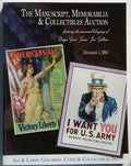 The Manuscript, Memorabilia & Collectibles Auction (December 1, 2001) Catalogue