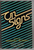 On Signs by Marshall Blonsky (Editor) First Edition Signed