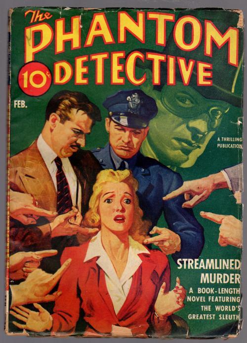 Phantom Detective Feb 1942 "Streamlined Murder" Pulp