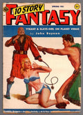 10 Story Fantasy"  Spring 1951 #1 Clark Bama whipping cover