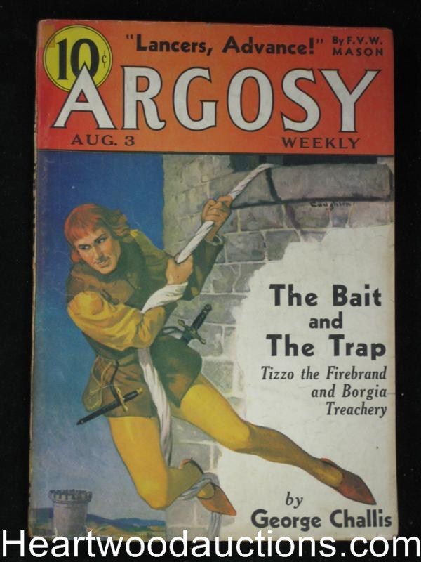 Argosy August 3, 1935 Firebrand Cover, Max Brand, HB Jones