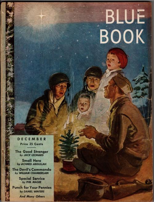 Blue Book Dec 1944 Stoops Cvr; H. Bedford-Jones; D.B. Chidsey; Achmed Abdullah