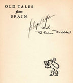 Old Tales from Spain  by Felipe  Alfau Signed twice - by Author and Rhea Well...