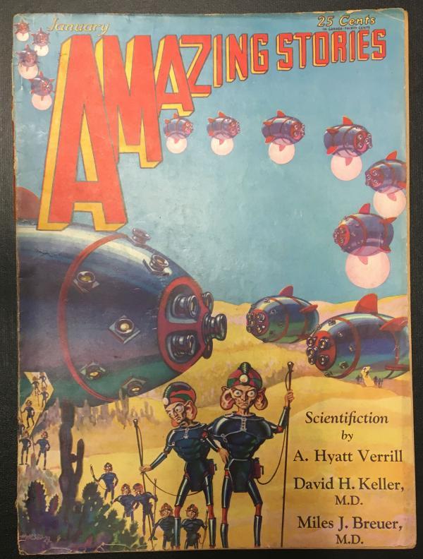 Amazing Stories Jan 1930  John Campbell 1st public story