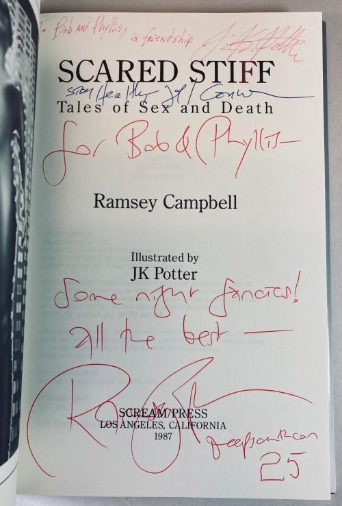 Scared Stiff: Tales of Sex and Death by Ramsey Campbell (First Edition) Signed