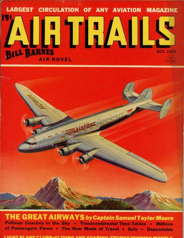 Air Trails Oct 1937 Bill Barnes Full-Length Novel Pulp