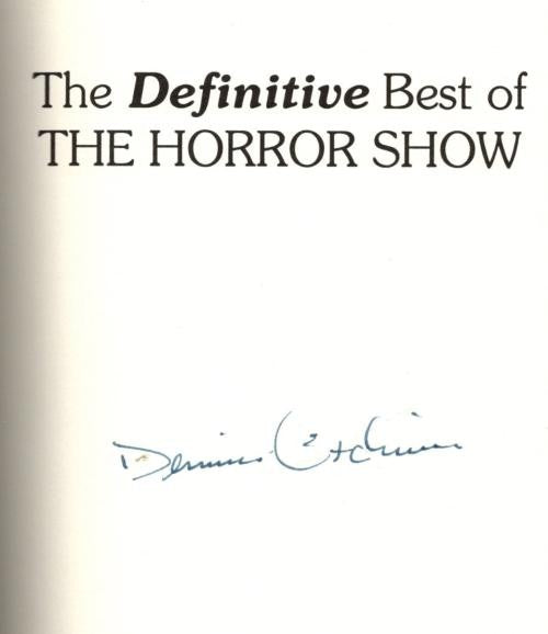 The Definitive Best of The Horror Show by David B. Silva (First Edition) Signed