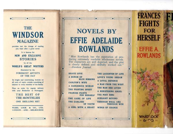 Frances Fights for Herself by Effie A. Rowlands (First Edition) Rare DJ Publi...