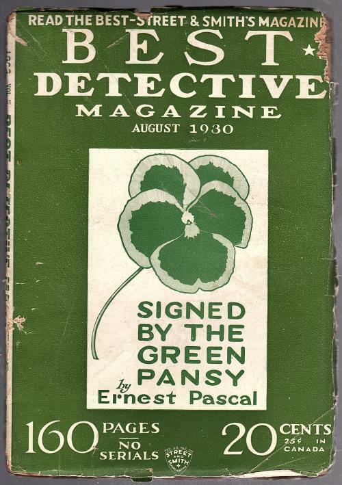 Best Detective Magazine Aug 1930 Johnston McCulley; Ernest Pascal