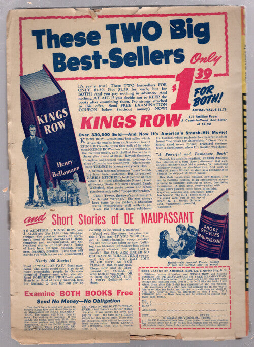Thrilling Western Sep 1942 Johnston McCulley - Male Bndg Cover