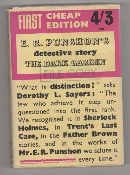 The Dark Garden by E. R. Punshon (Gollancz) File Copy