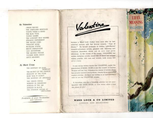 Life's Meaning by Valentine (First Edition) Ward File Copy