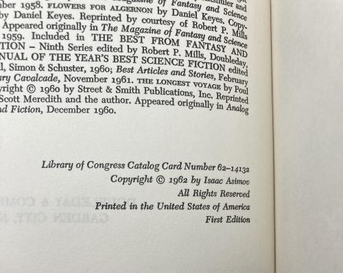 The Hugo Winners by Arthur C. Clarke (Editor) First Edition, 1962