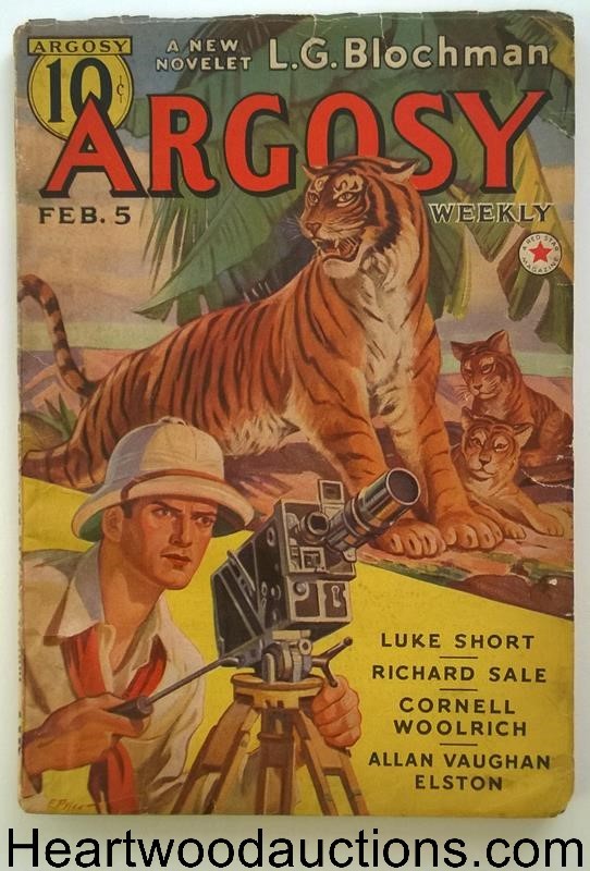 Argosy Feb 05, 1938 Burroughs Carson of Venus 5/6, Woolrich