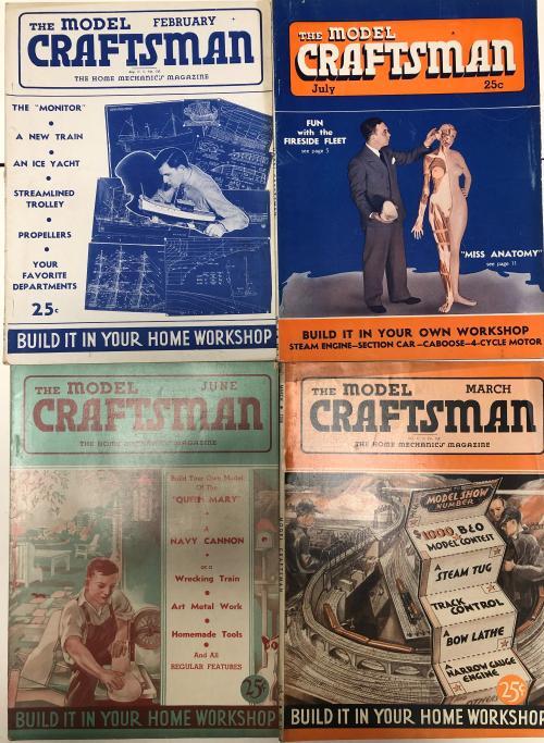 Lot of 10 "The Model Craftsman" Magazines 1935/36/37