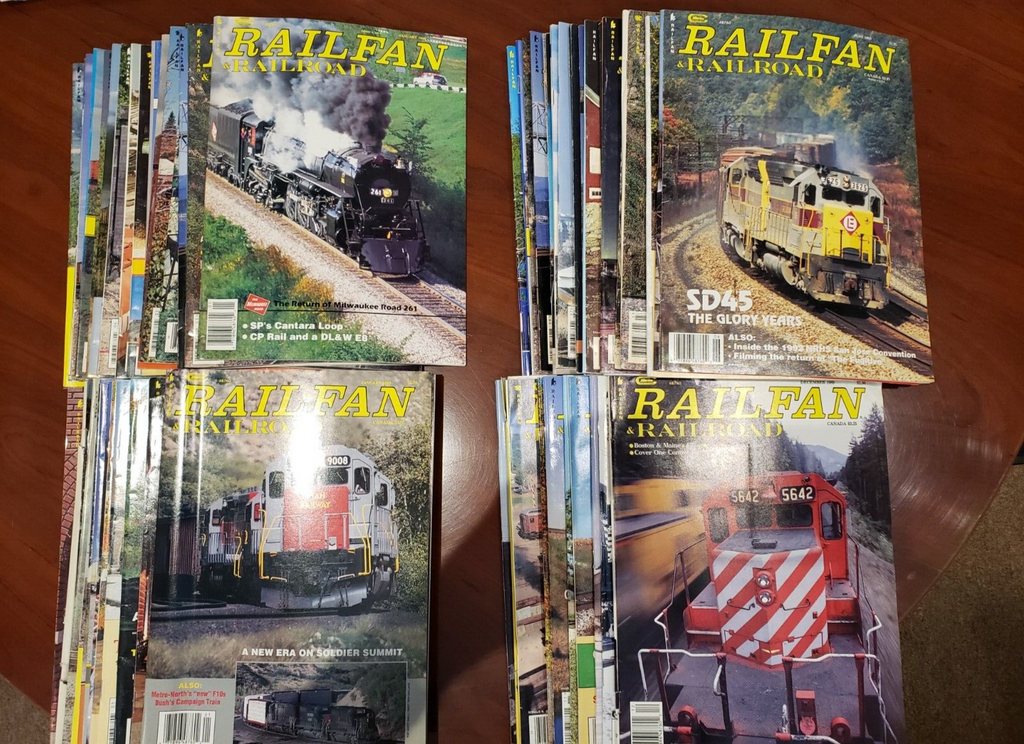 Lot of Railfan Magazines - 176 Issues 1970's-00's