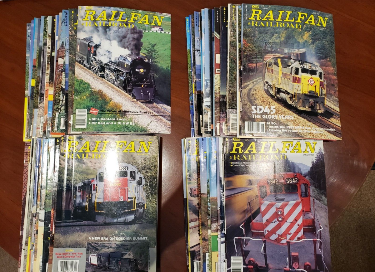 Lot of Railfan Magazines - 176 Issues 1970's-00's