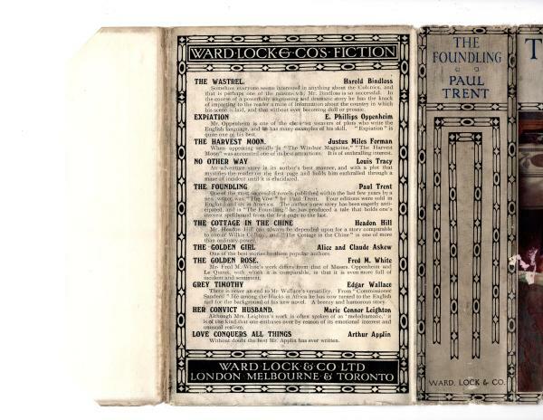 The Foundling by Paul Trent (1914) Hubin Listed, Ward File Copy