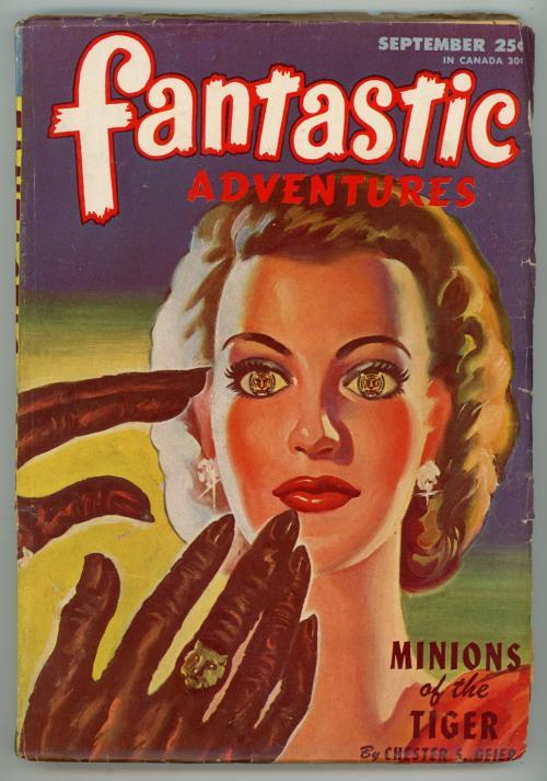 Fantastic Adventures" September 1946 Finlay Int. Art; Kohn Cover Art; Ziff Davis